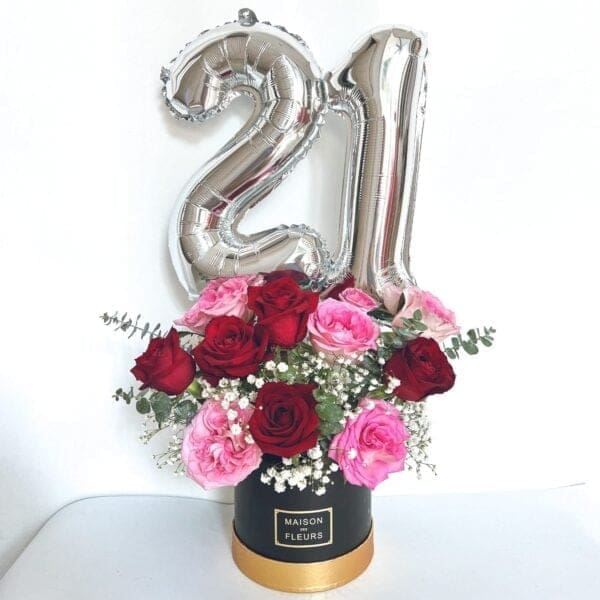 Roses-Bloom-Box-with-Number-Foil-Pink-Petalst