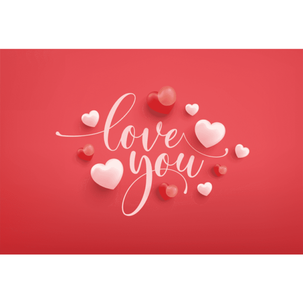 Love You Designer Greeting Card