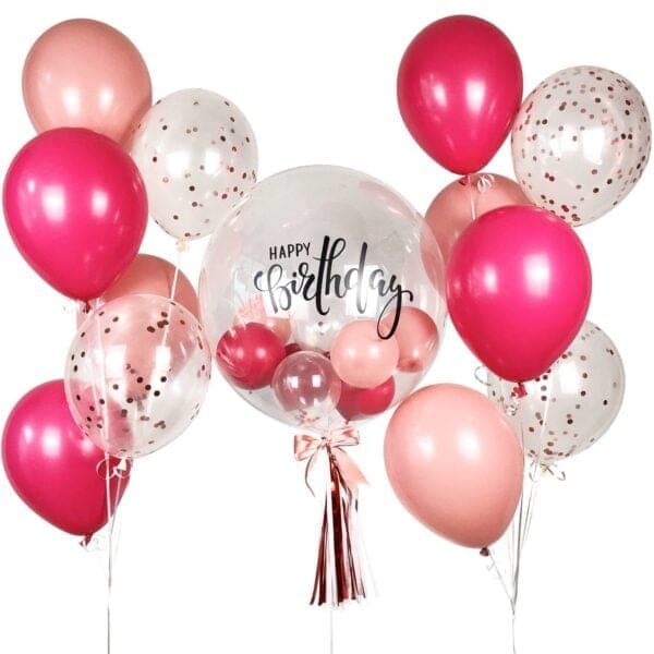 Ultimate Vibrant Helium Bubble Balloon Bunch