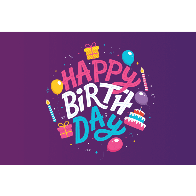 Happier Birthday Designer Greeting Card