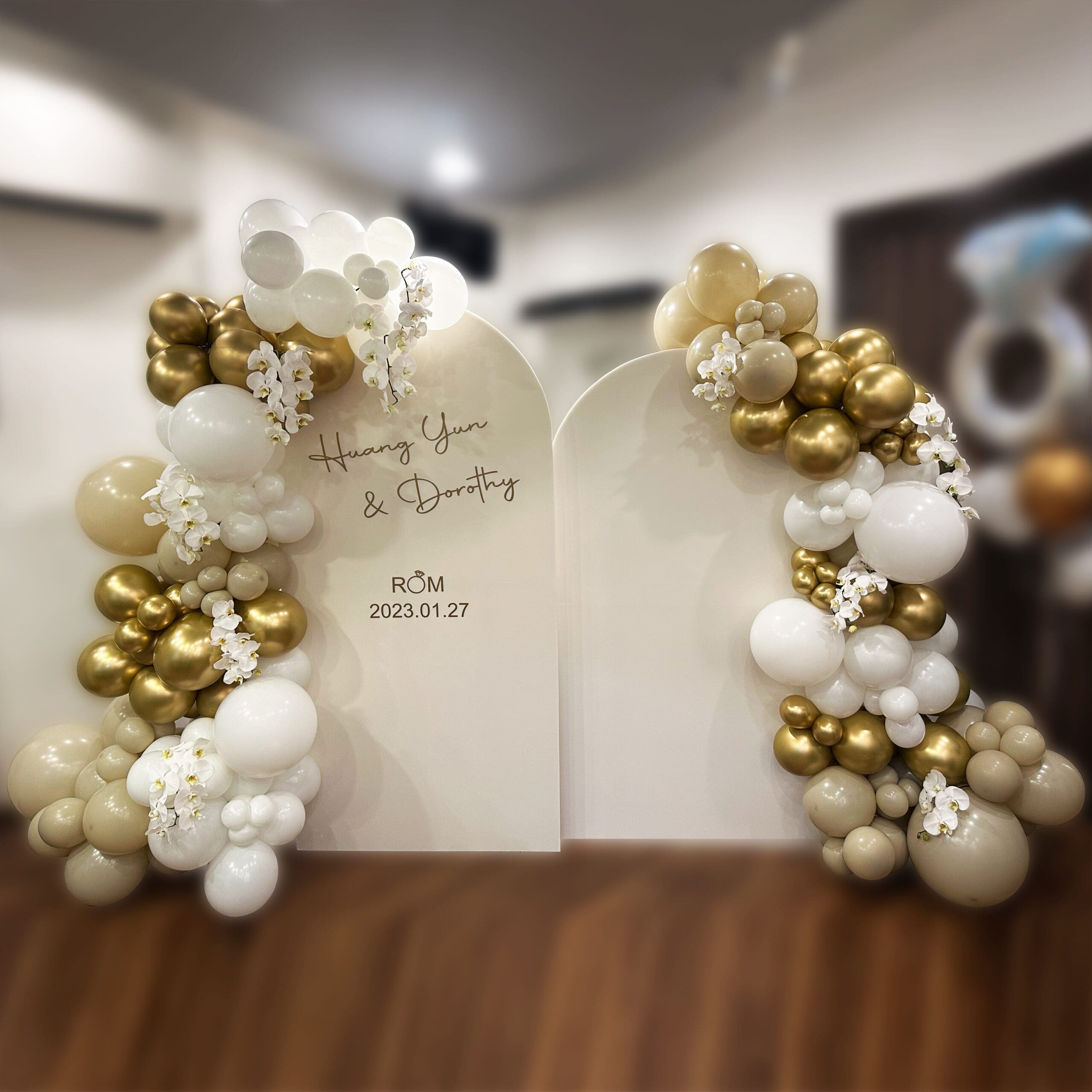 Ultimate Elegant Backdrop Decoration Setup - ROM - Orchids