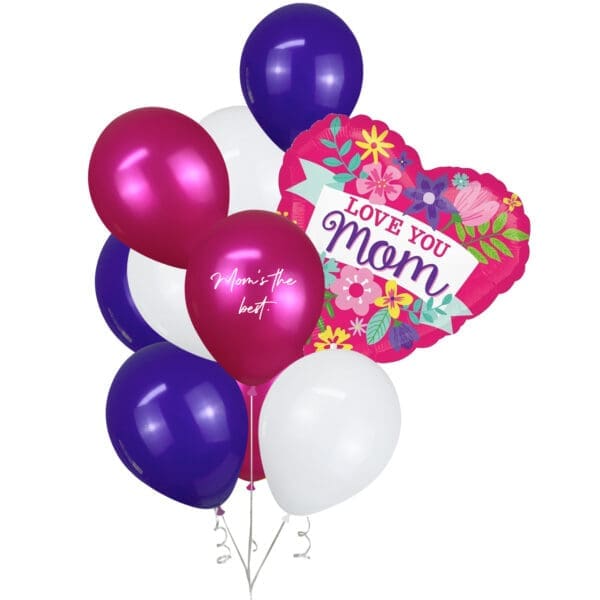 Grande Love You Mom Flowers XL Helium Balloon Bouquet