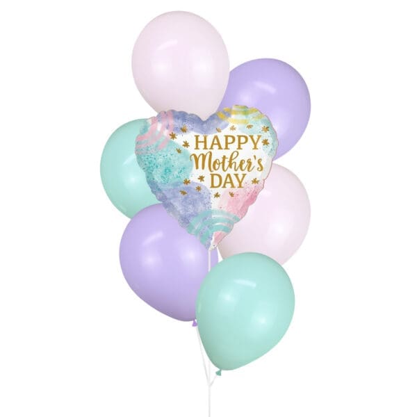Happy Mother's Day Pastel Watercolour Balloon Bouquet