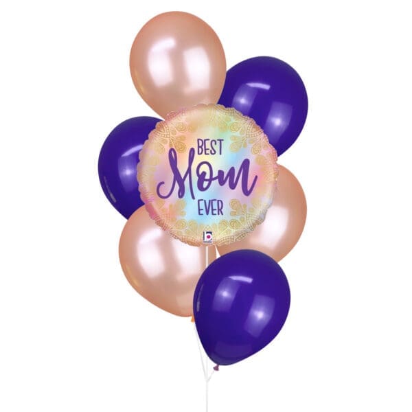 Opal Best Mom Ever Boho Helium Balloon Bouquet