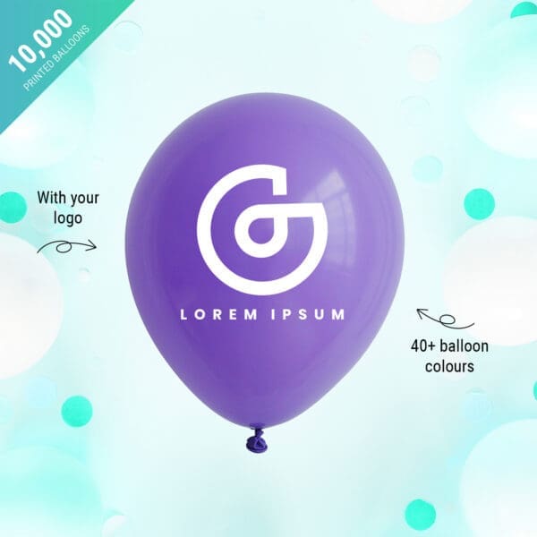 10,000 Custom Printed Company Logo Balloons