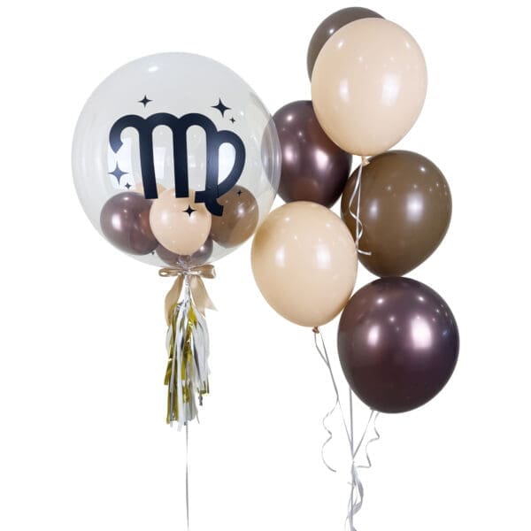 Deluxe Virgo Zodiac Sign Bubble Balloon Bouquet